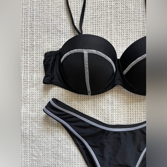 CIDER CONTRAST SEAM 90s Y2K BIKINI SET - Picture 2 of 6